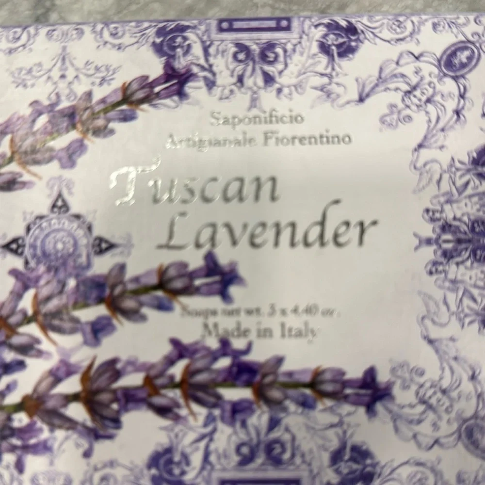 Florentine Tuscan Lavender Soaps NIB Set of 3 Saponificio Artigianale Fiorentino